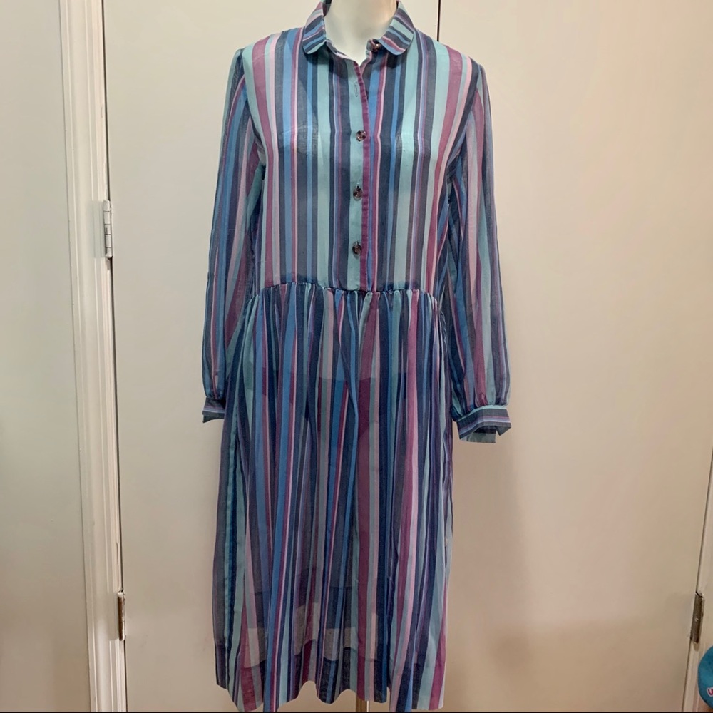 Vintage striped Serbin dress designed by Marianne